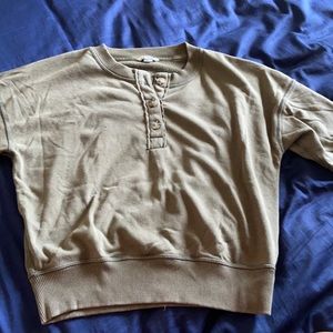American eagle henley button up sweater